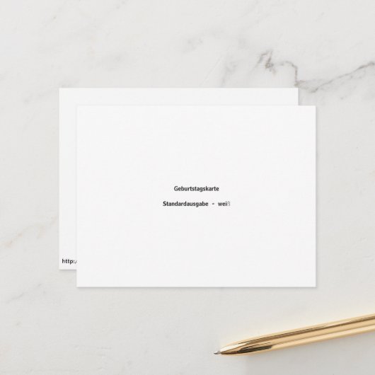誕生日カード 標準白 ポストカード (正面/裏面インサイチュ)