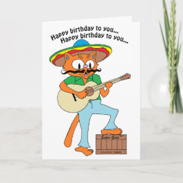 誕生日カード 歌うキャラクター フィエスタ 猫 カード