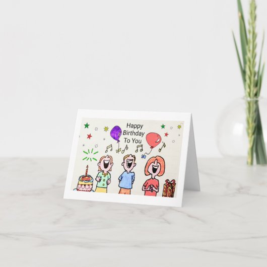 誕生日カード – 歌うハッピーバースデー カード (正面)