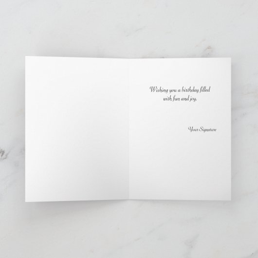 誕生日カード:漫画の竜の少女用 カード (内部)