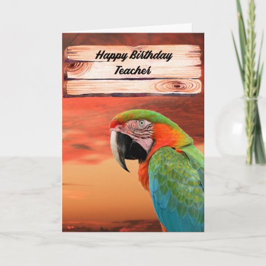 誕生日カード(男性または女性先生) カード (正面)