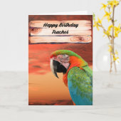 誕生日カード(男性または女性先生) カード (黄色い花)