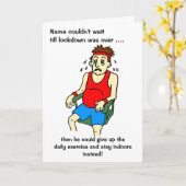 誕生日カード 男性 運動 制限 自宅待機 カード (黄色い花)