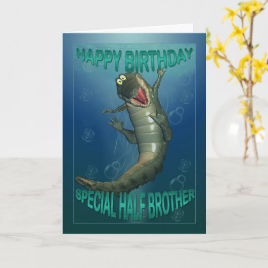 誕生日カード(異母兄弟用)、スナッピークロック カード (黄色い花)