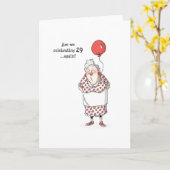 誕生日カード – 祝29番か? カード (黄色い花)