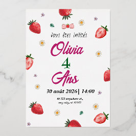 誕生日カード 箔招待状