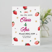 誕生日カード 箔招待状 (立ち正面)