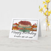 誕生日カード – 米国すべてから – ビジネス誕生日 カード (黄色い花)