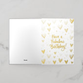 誕生日カード/素晴らしい誕生日 箔グリーティングカード (外側レイダウン)