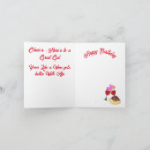 誕生日カード： 素晴らし Gal カード (内部)