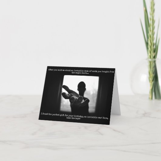 誕生日カード – 見えなおもしろいいデッキ カード (正面)