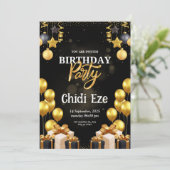 誕生日カード – 誕生日の招待状 招待状 (スタンド正面)