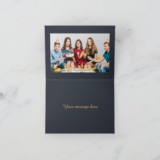 誕生日カード – 誕生日の挨拶印刷可能 カード (内部)