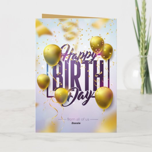 誕生日カード – 誕生日の挨拶 カード (裏面)