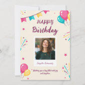 誕生日カード – 誕生日グリーティングカード シーズンカード (正面)