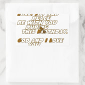 誕生日カード 長方形シール (バッグ)