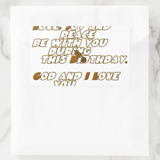 誕生日カード 長方形シール (バッグ)