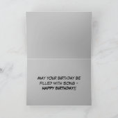 誕生日カード(黄色の請求済み（鳥）ショウジョウコウカンチョウを搭載) カード (内部)