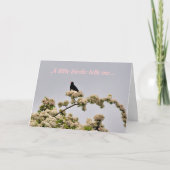 誕生日カード：黒鳥 カード (正面)