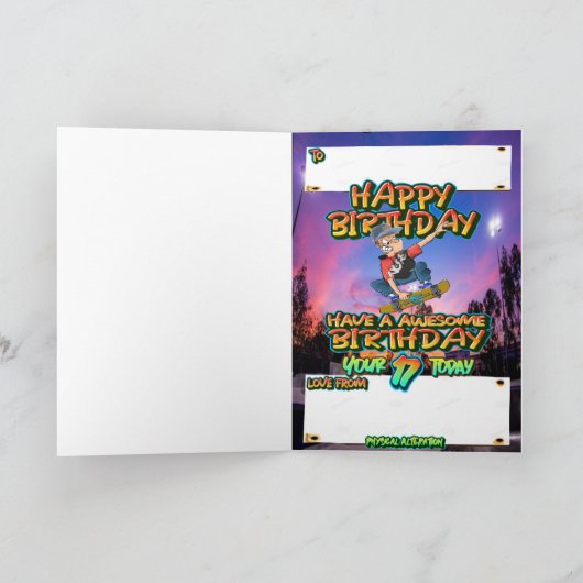 誕生日カード 17 カード (内部)