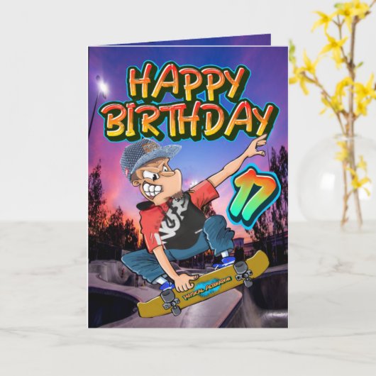 誕生日カード 17 カード (黄色い花)