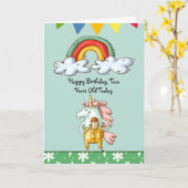 誕生日カード(2歳またはその他) カード (黄色い花)