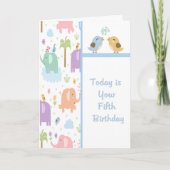 誕生日カード（5歳児） カード (正面)