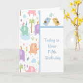 誕生日カード（5歳児） カード (黄色い花)