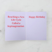 誕生日カード： 76 シーズンカード (内部)