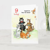 誕生日カード（9歳のビデオゲームプレーヤー用） カード (正面)