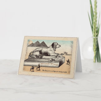 誕生日カード – Basset sphinx カード