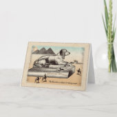 誕生日カード – Basset sphinx カード (正面)