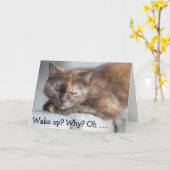 誕生日カード(&C):起きてハッピーバースデー カード (黄色い花)