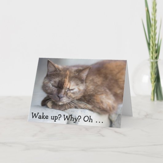 誕生日カード(&C):起きてハッピーバースデー カード (正面)