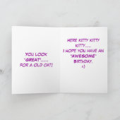 誕生日カード： Cat誕生日カード カード (内部)