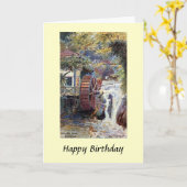 誕生日カード – Groudle Glen、Douglas、IOM カード (黄色い花)