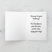 誕生日カード（Jo Images社による花柄） カード (内部)