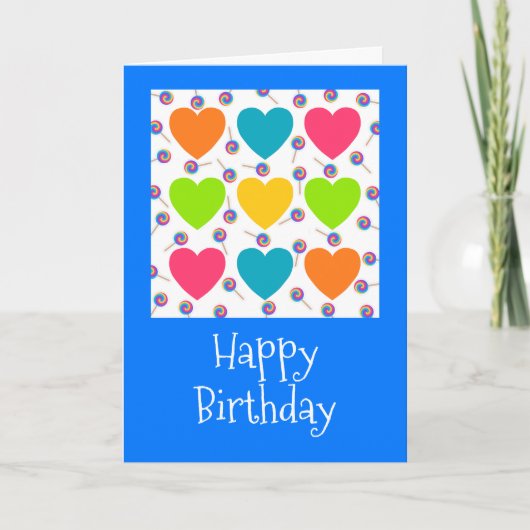 誕生日カード(Jo Images社のハート付き) カード (正面)