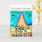 誕生日カード – Newbie Triathleter カード (黄色い花)