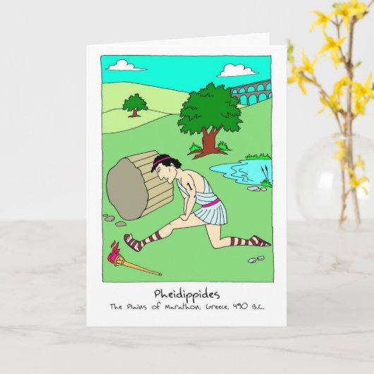 誕生日カード – Pheidippides カード (黄色い花)