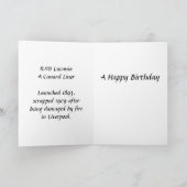 誕生日カード – RMS Lucania カード (内部)