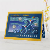 誕生日カード | Sequin Waves, Sydney Australia カード (黄色い花)