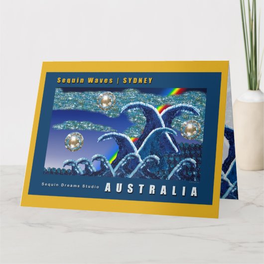 誕生日カード | Sequin Waves, Sydney Australia カード (正面)