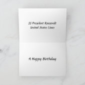 誕生日カード – SSプレジデントルーズベルト カード (内部)