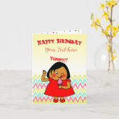 誕生日カード – Yummy カード (黄色い花)