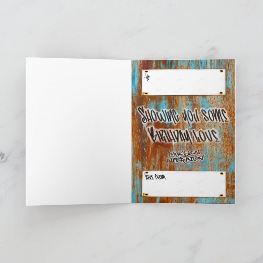 誕生日カードDJ カード (内部)