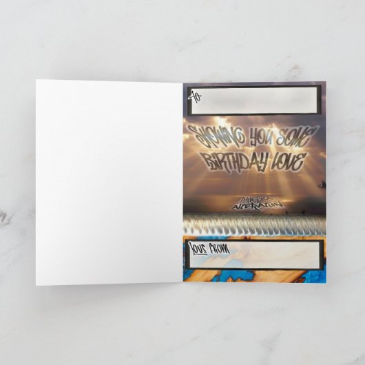 誕生日カードDJ カード (内部)