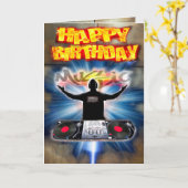 誕生日カードDJ カード (黄色い花)