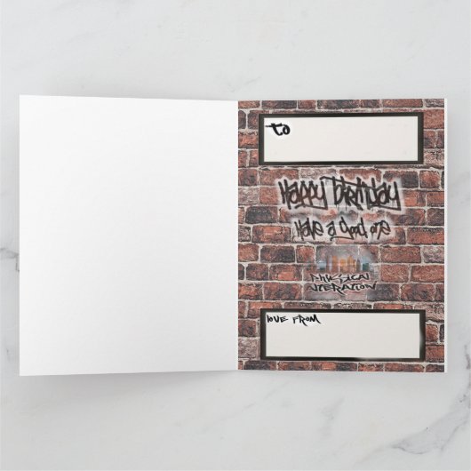 誕生日カードDJ カード (内部)