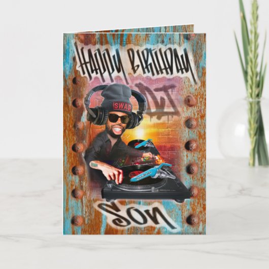 誕生日カードDJ for son カード (正面)